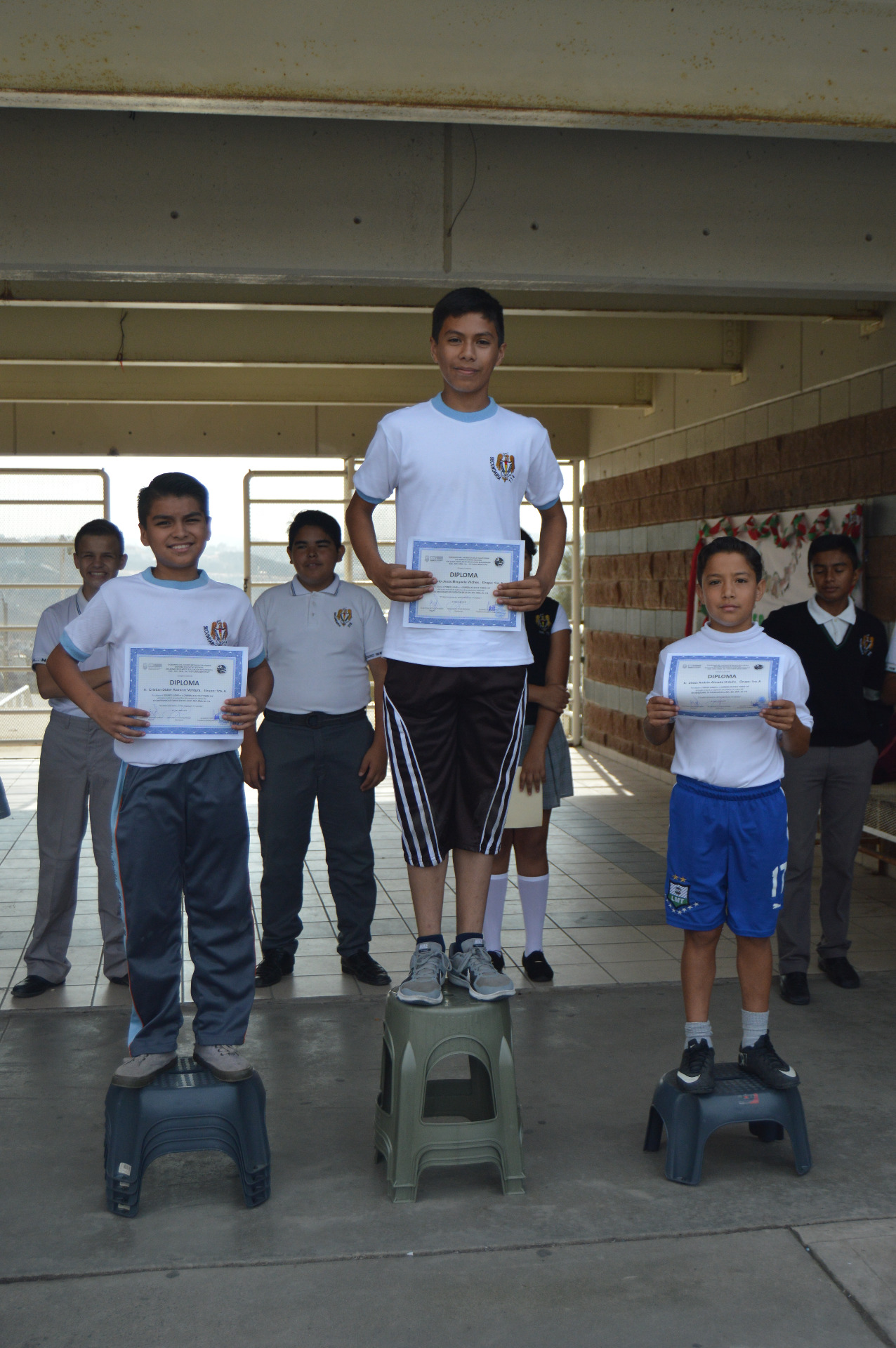Alumnos ganadores de Primer Grado.