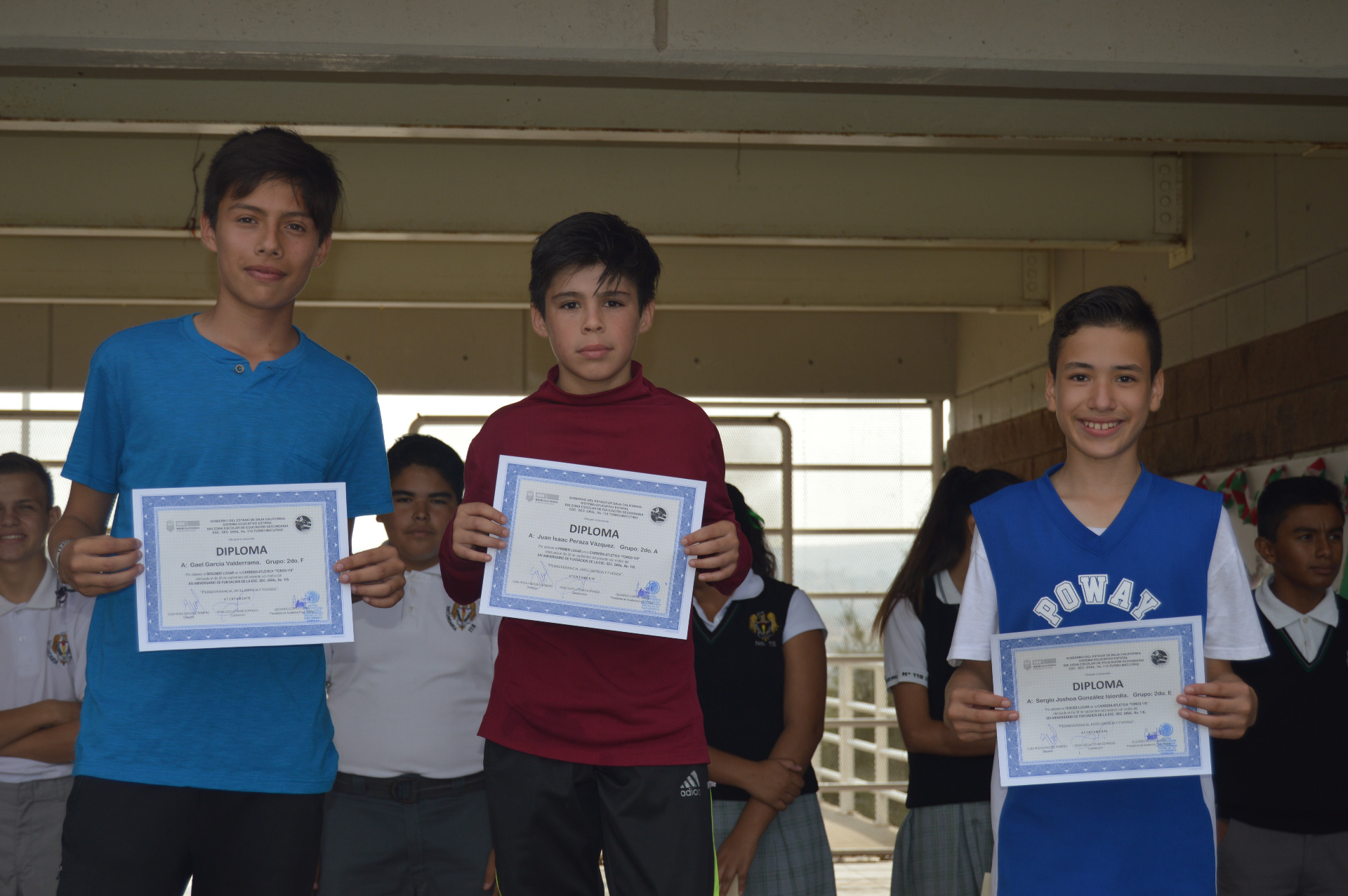 Alumnos ganadores de Segundo Grado.
